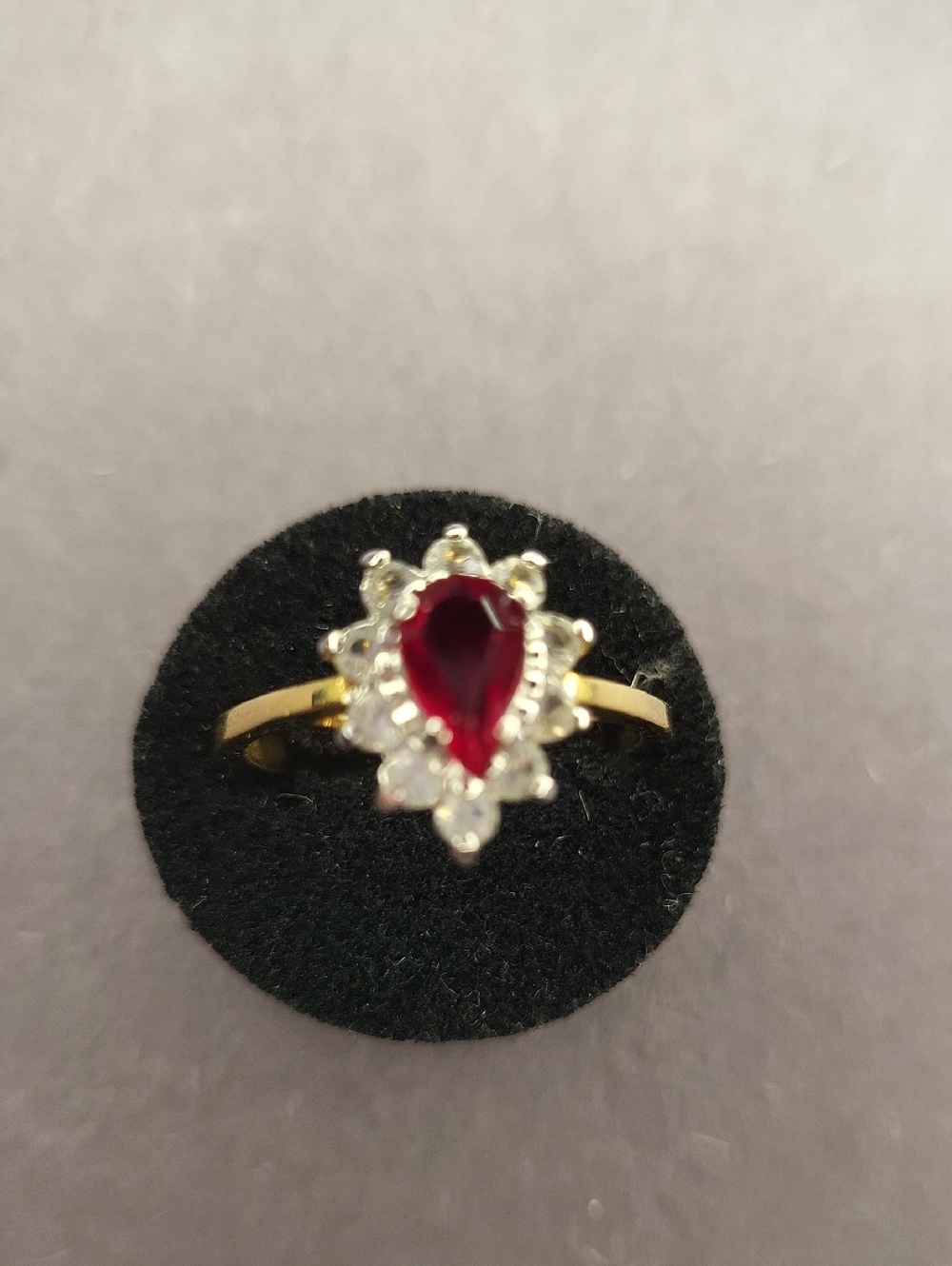 Teardrop Halo Ring